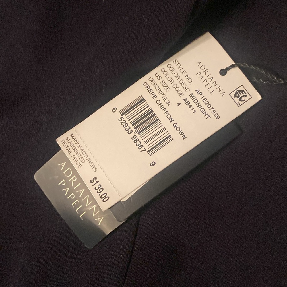 Adrianna Papell Navy Blue Off-Shoulder Maxi Dress - Picture 10 of 10